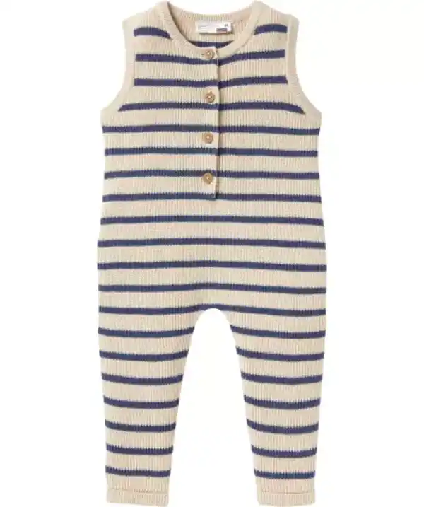 Bild 1 von Strick-Jumpsuit mit Streifen, blau