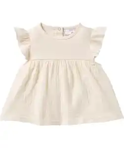Musselinbluse, creme