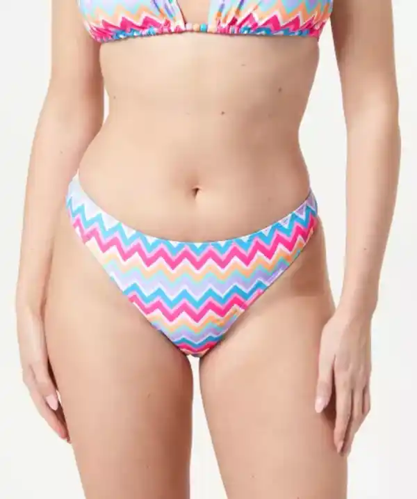 Bild 1 von Bikini-Slip mit Zickzackmuster, weiß bedruckt