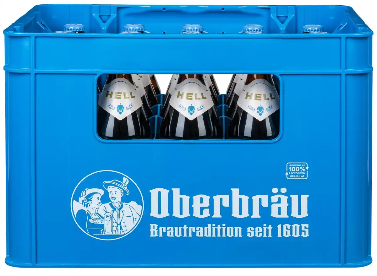 Bild 1 von OBERBRÄU Hell, Ka. 20 x 0,5-l-Fl.