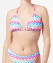 Bild 1 von Triangel Bikini-Oberteil, weiß bedruckt