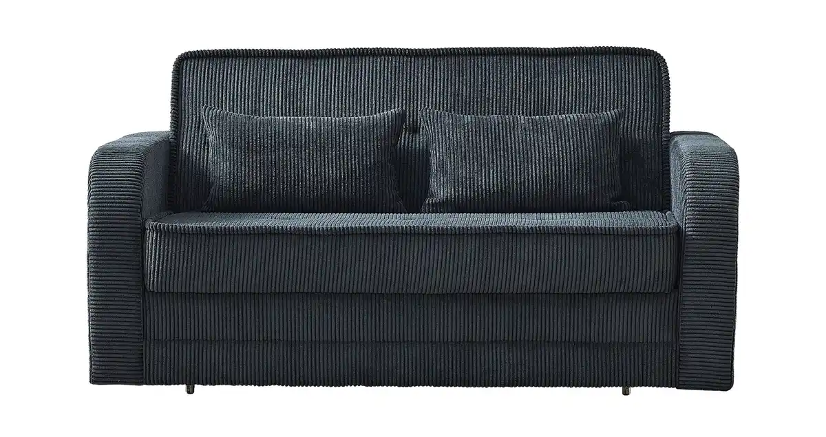 Bild 1 von Schlafsofa Cord anthrazit mit Bettkasten 171 cm - MOLERON