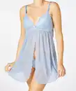 Bild 1 von Babydoll + String aus Spitze und Mesh, hellblau