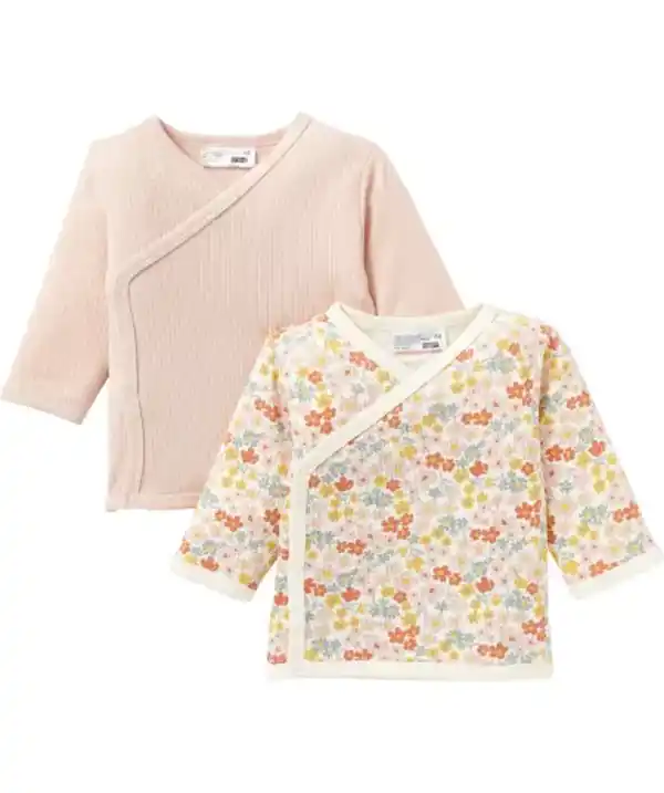Bild 1 von Newborn Wickelshirts Blumen, rosa