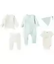 Bild 1 von Newborn Mütze + Body + Strampler + Langarmshirt + Hose, mintgrün