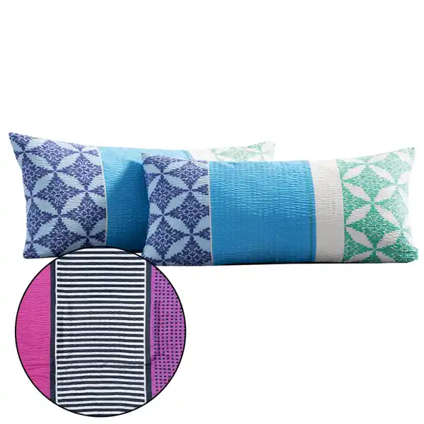 Bild 3 von Seersucker-Kissenbezüge 2er-Set, ca. 40 x 80 cm