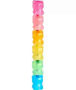 Stapelbare Mini-Textmarker Teddy, bunt