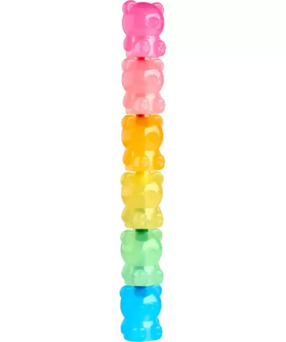 Bild 1 von Stapelbare Mini-Textmarker Teddy, bunt