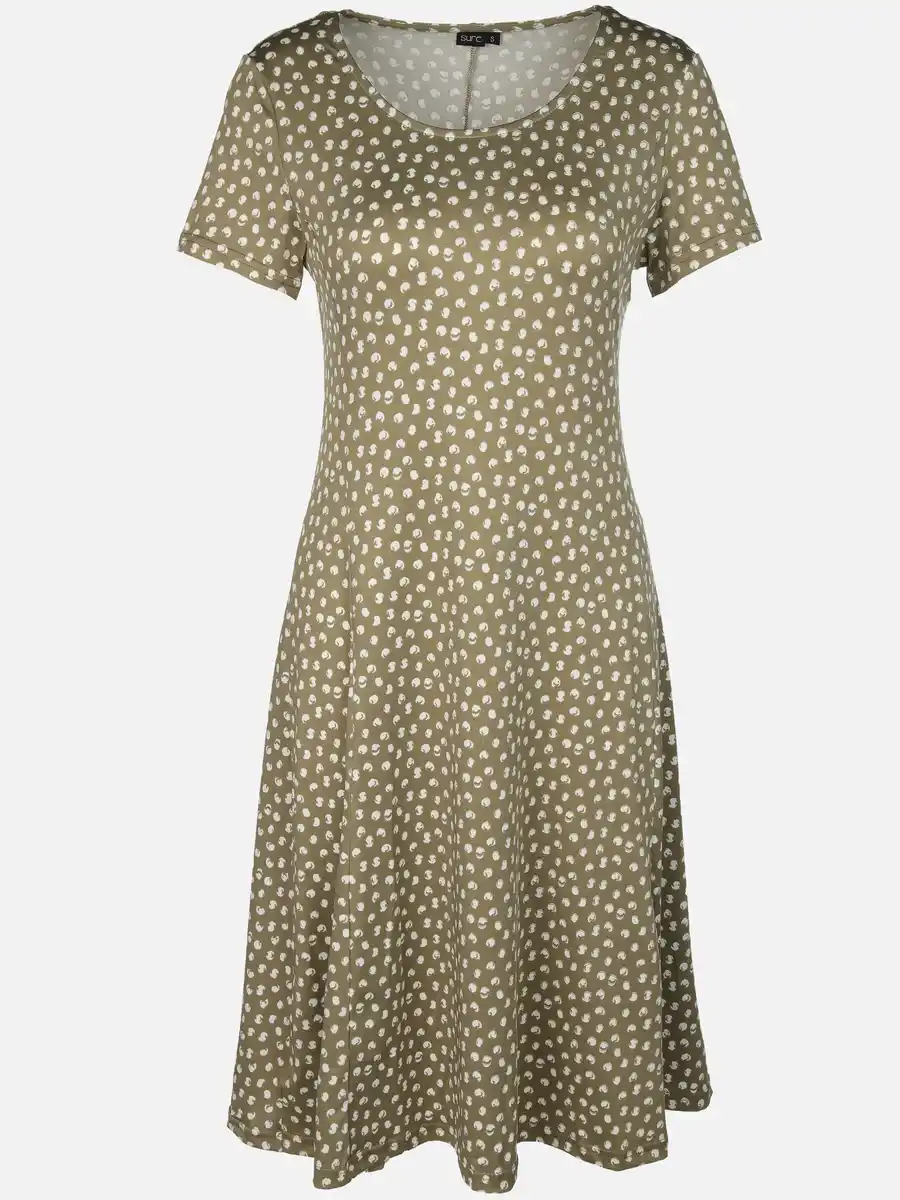Bild 1 von Damen Jerseykleid mit Alloverprint Oliv