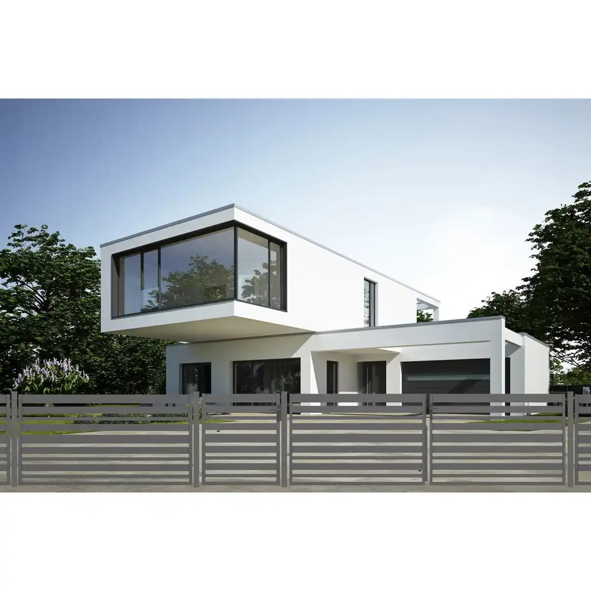 Bild 1 von POLBRAM STEEL GROUP SP. Z O.O. SP.K. Zaunfeld »Sia 100«, 200x100 cm, anthrazit, verzinkt