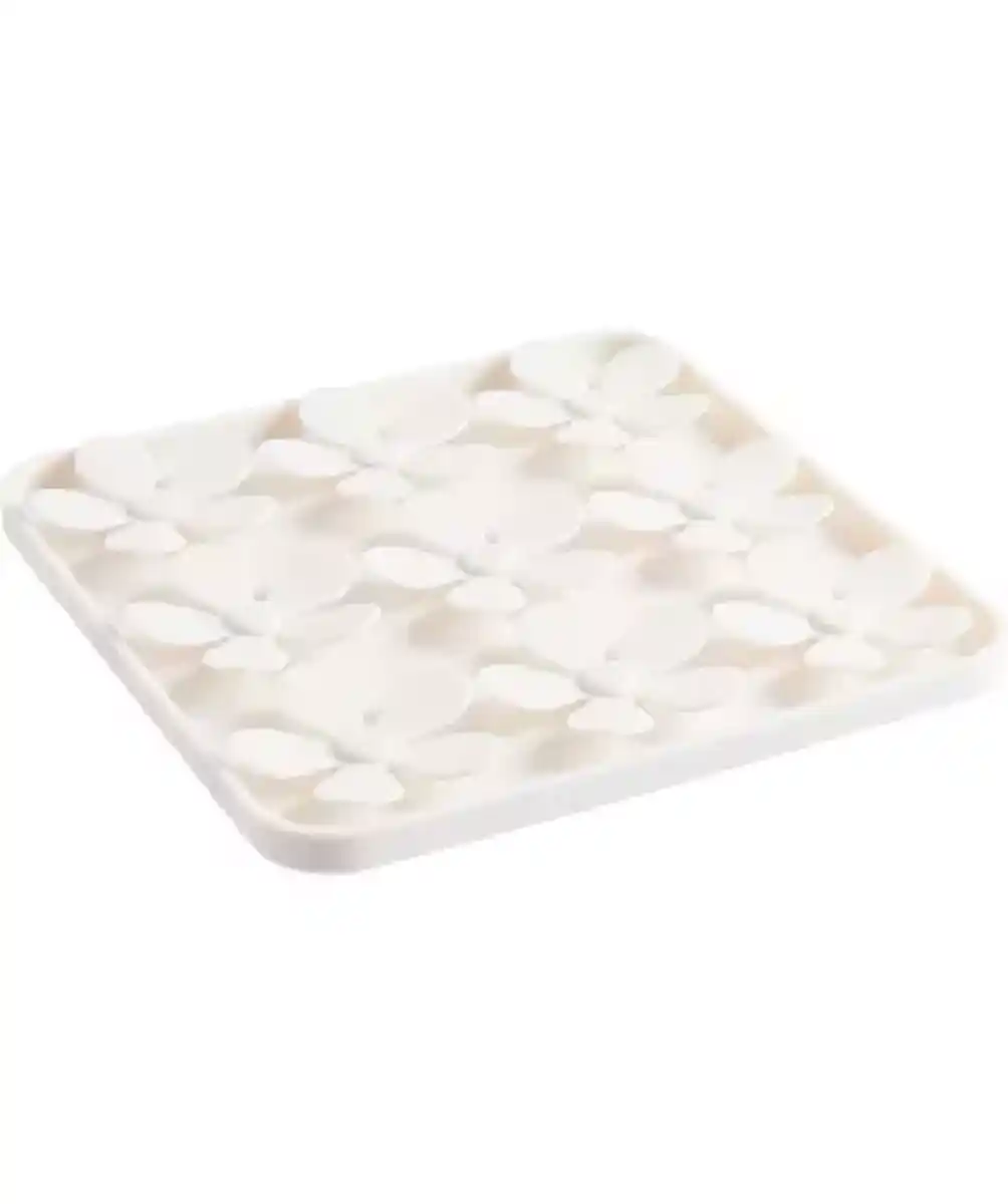 Bild 1 von Schleckmatte Blumen, hellgrau