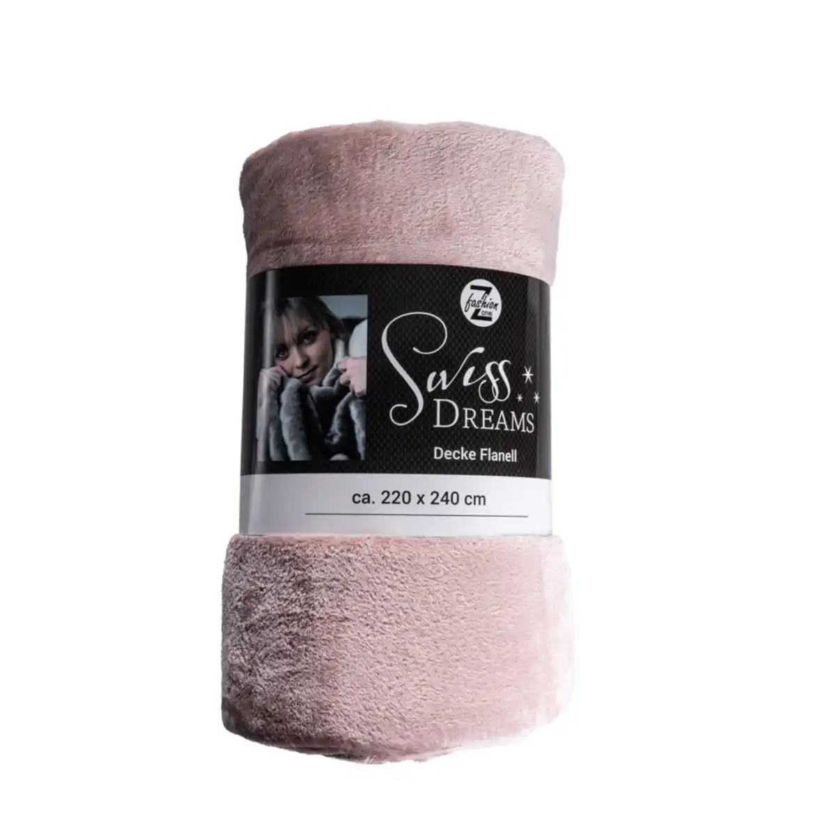 Bild 1 von Kuscheldecke 220 x 240 cm in Altrosa aus Flanell