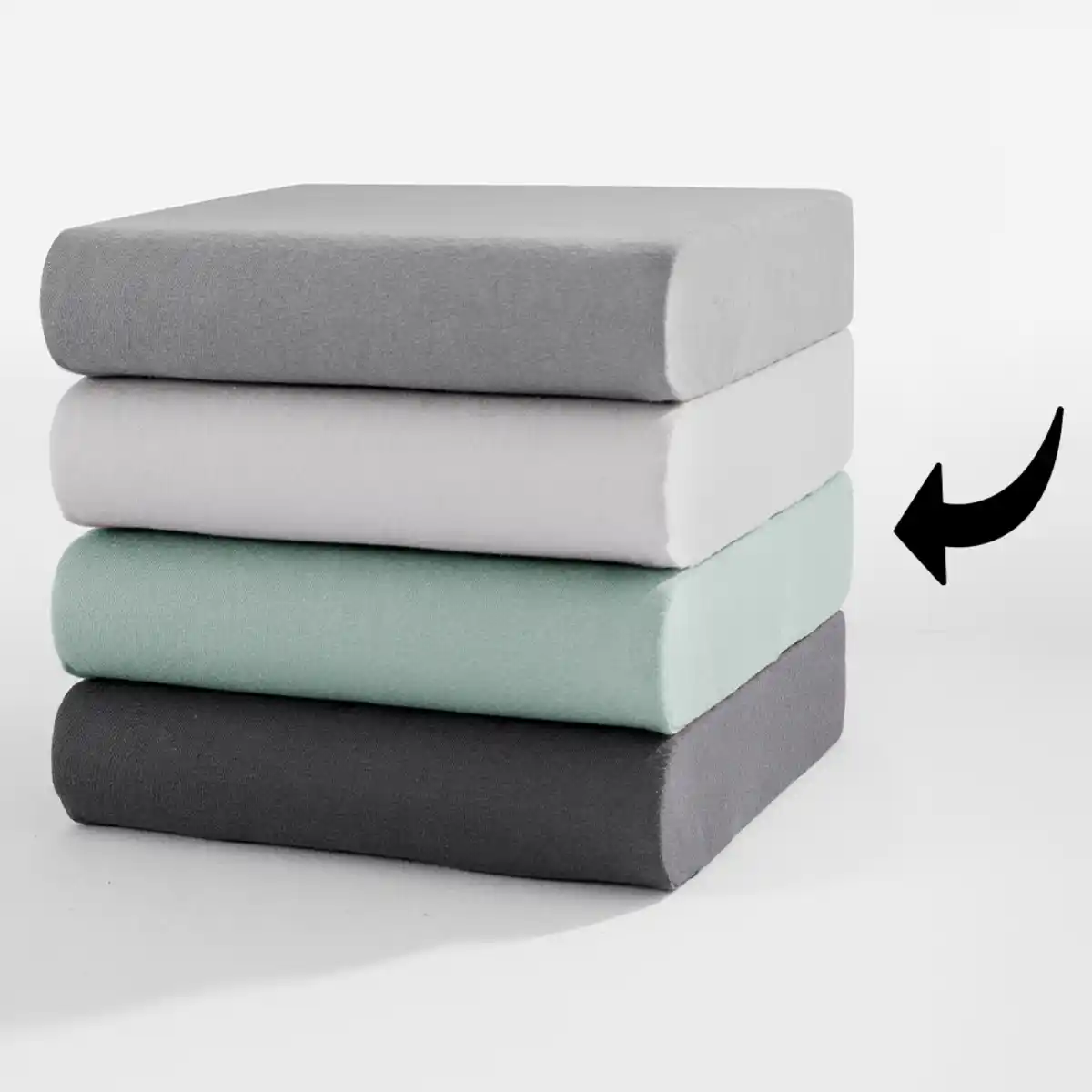 Bild 2 von Mako-Feinjersey Topper-Spannbetttuch - ca. 180 - 200 x 200 cm