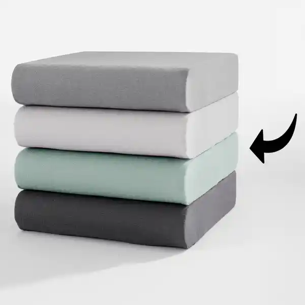 Bild 2 von Mako-Feinjersey Topper-Spannbetttuch - ca. 180 - 200 x 200 cm