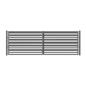 POLBRAM STEEL GROUP SP. Z O.O. SP.K. Doppeltor »Sia 100«, BxH: 300 x 100 cm, inkl. Pfosten, anthrazit, verzinkt