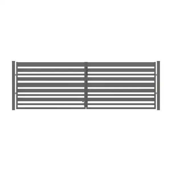 Bild 1 von POLBRAM STEEL GROUP SP. Z O.O. SP.K. Doppeltor »Sia 100«, BxH: 300 x 100 cm, inkl. Pfosten, anthrazit, verzinkt