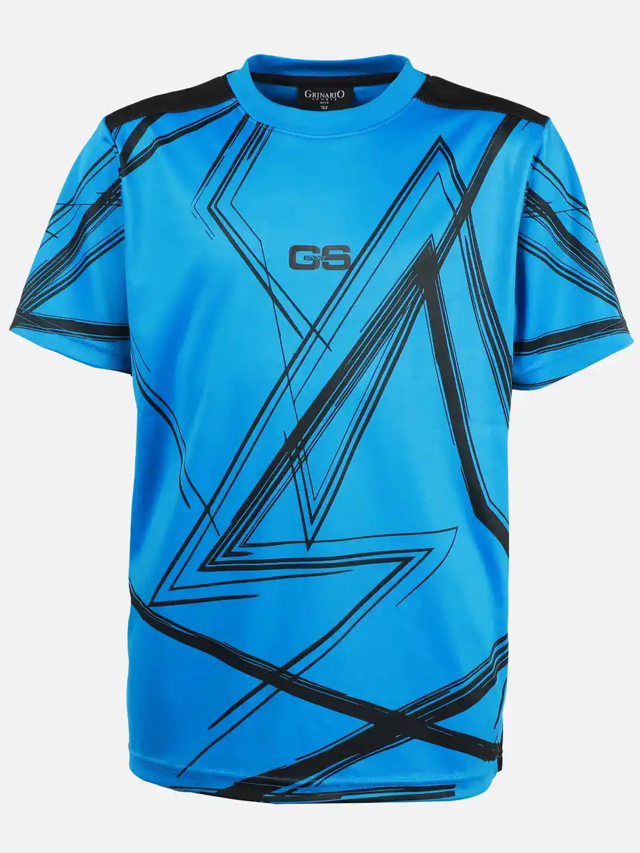 Bild 1 von Jungen Sport Shirt mit abstraktem Print Blau