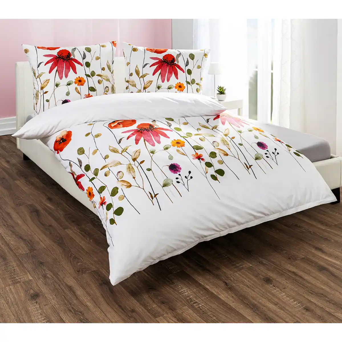 Bild 2 von Edel-Renforcé Bettwäsche, ca. 200x200 /2x 80x80 cm