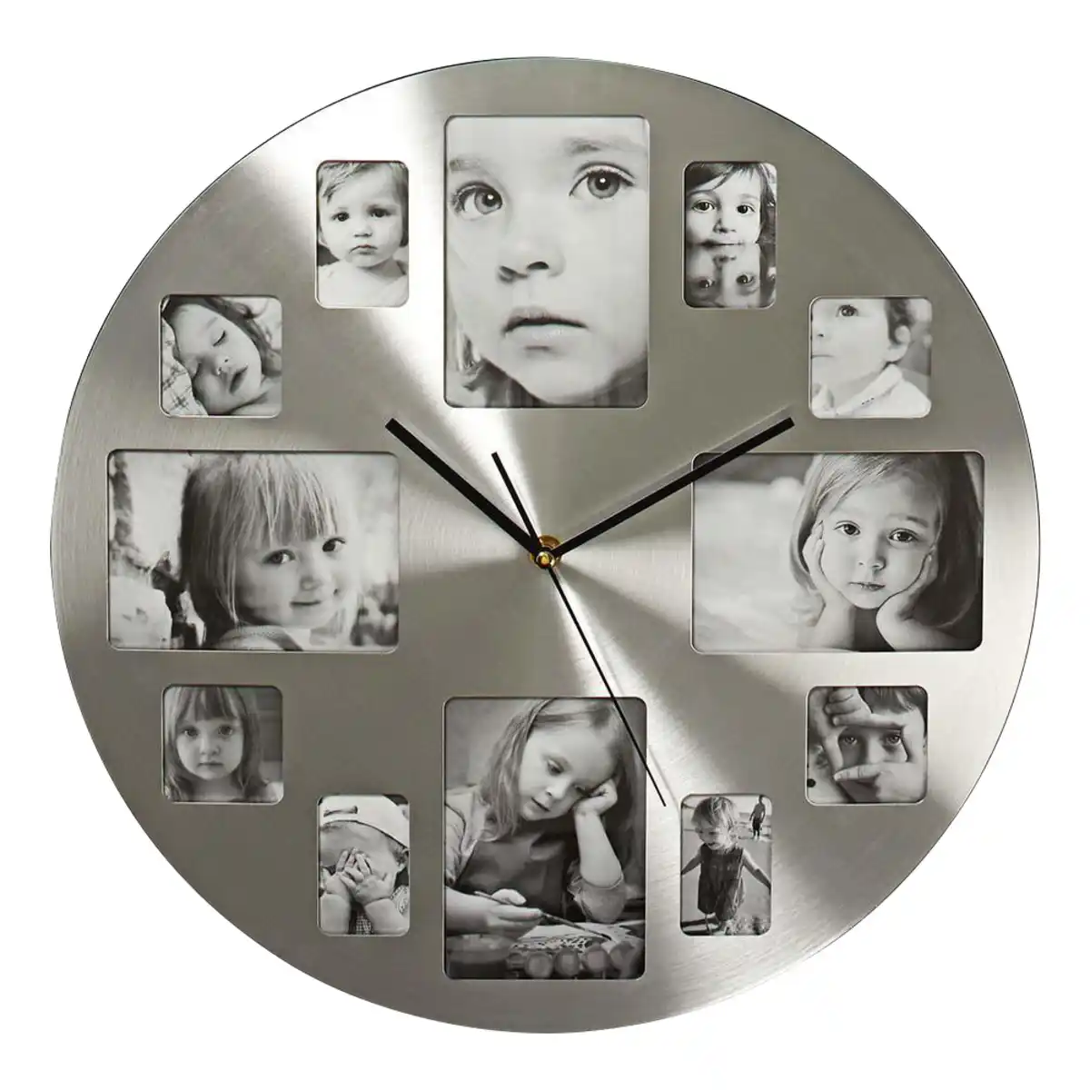 Bild 1 von Nedis Wanduhr mit Fotorahmen Ø 40 cm Silber