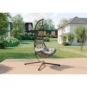 CASAYA Hängesessel, dunkelgrau, 1-Sitzer, max. Belastung: 120 kg
