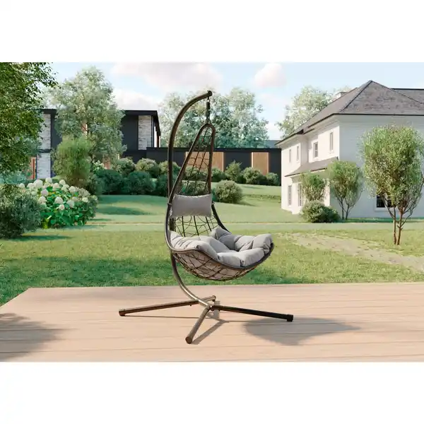 Bild 1 von CASAYA Hängesessel, dunkelgrau, 1-Sitzer, max. Belastung: 120 kg