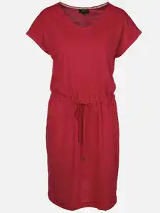 Damen Jerseykleid mit Bindeband Rot