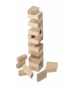 Stapelturm aus Holz, braun