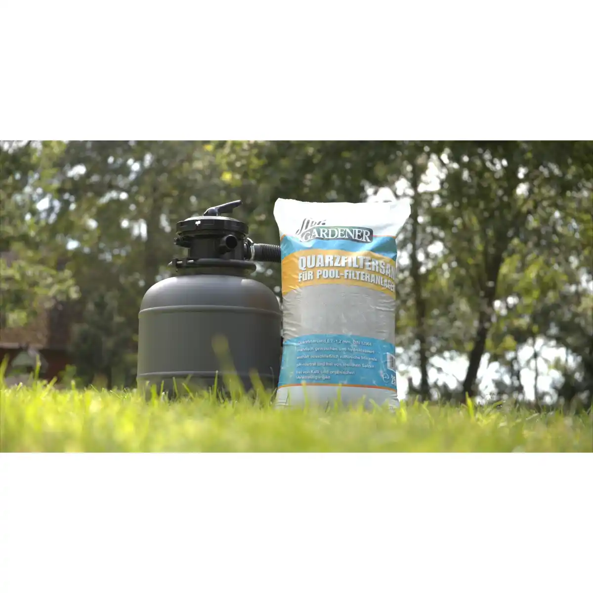 Bild 1 von Mr. GARDENER Filtersand, 25 kg Quarzfiltersand, für Pool-Filteranlagen