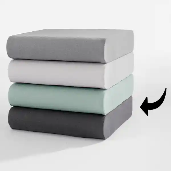 Bild 3 von Mako-Feinjersey Topper-Spannbetttuch - ca. 90 - 100 x 200 cm