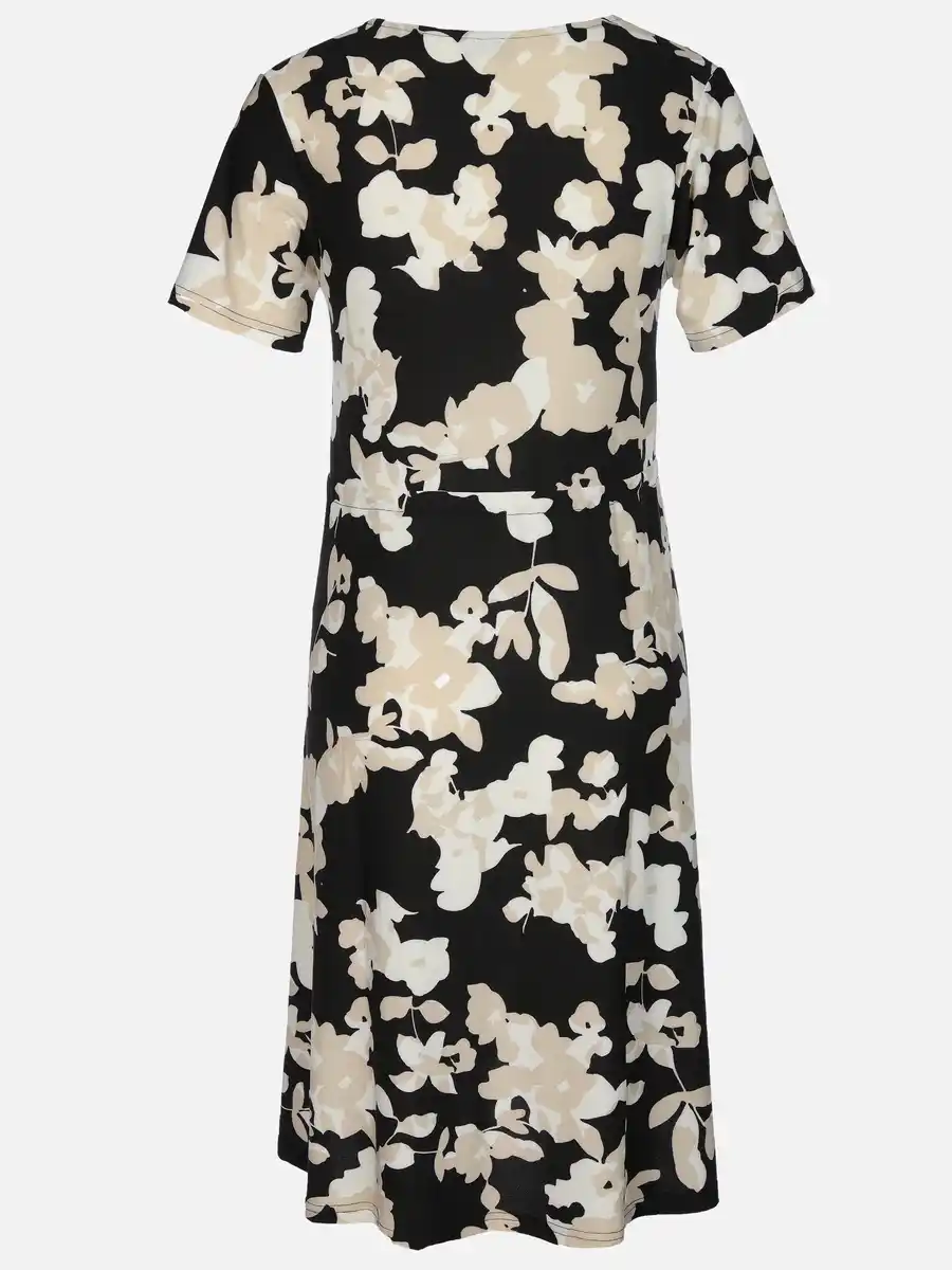 Bild 2 von Damen Jerseykleid mit Alloverprint Schwarz
