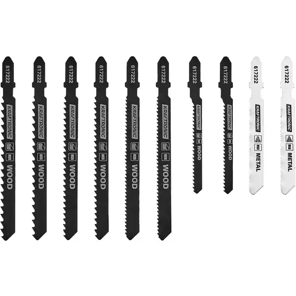 Bild 2 von KRAFTRONIC Stichsägeblatt-Set, 10-teilig, T-Schaft