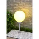 Bild 1 von CASAYA LED-Solarkugelleuchte »Marla«, 25x61 cm(ØxH), warmweiß, weiß/silber