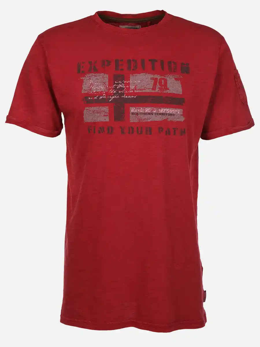 Bild 1 von Herren Shirt mit Frontprint Rot
