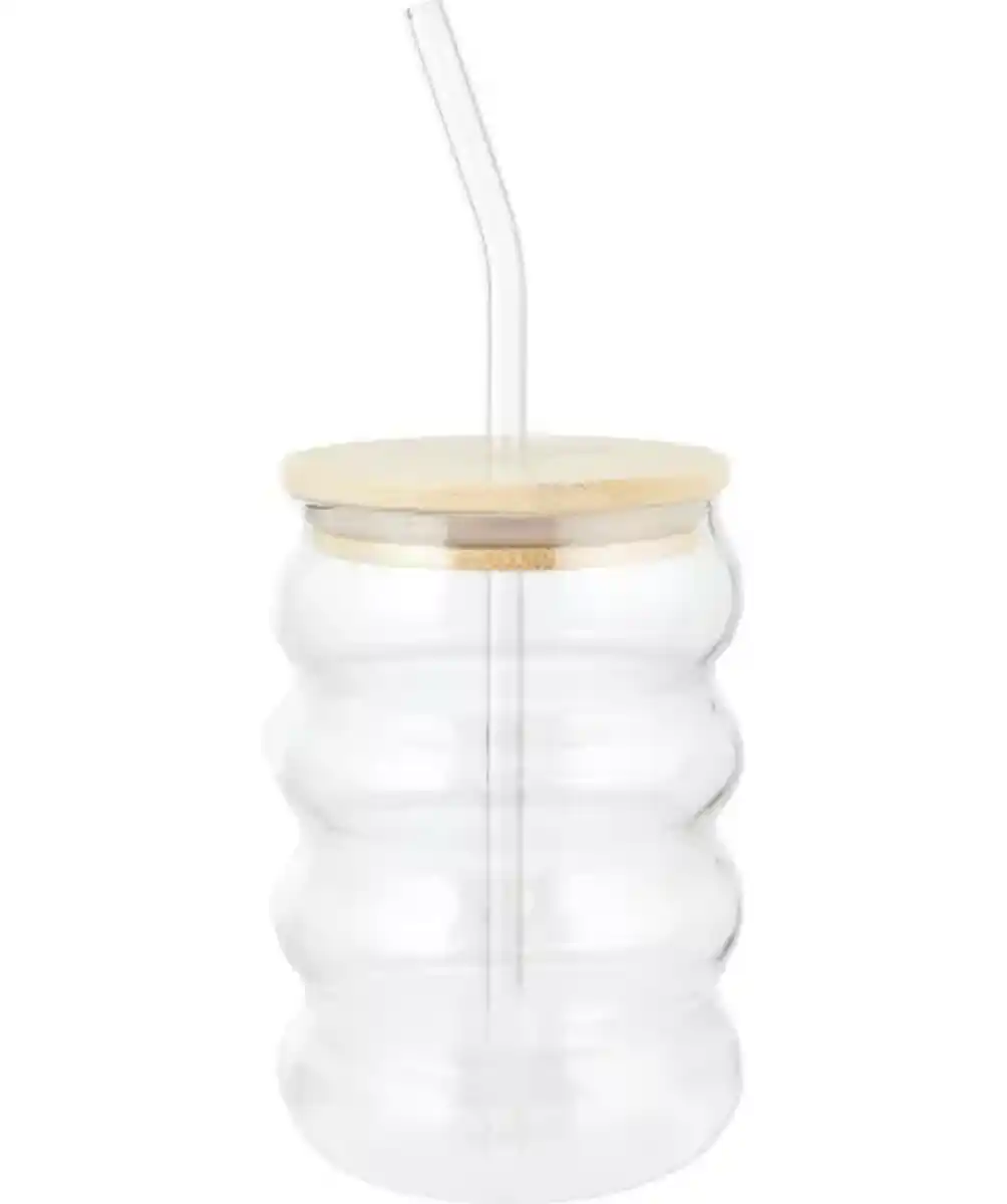 Bild 1 von Glas mit Bambusdeckel, transparent