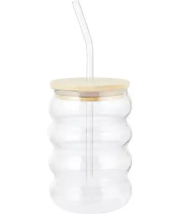 Bild 1 von Glas mit Bambusdeckel, transparent
