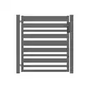 Bild 1 von POLBRAM STEEL GROUP SP. Z O.O. SP.K. Einzeltor »Sia 100«, BxH: 90 x 100 cm, inkl. Pfosten, anthrazit, verzinkt