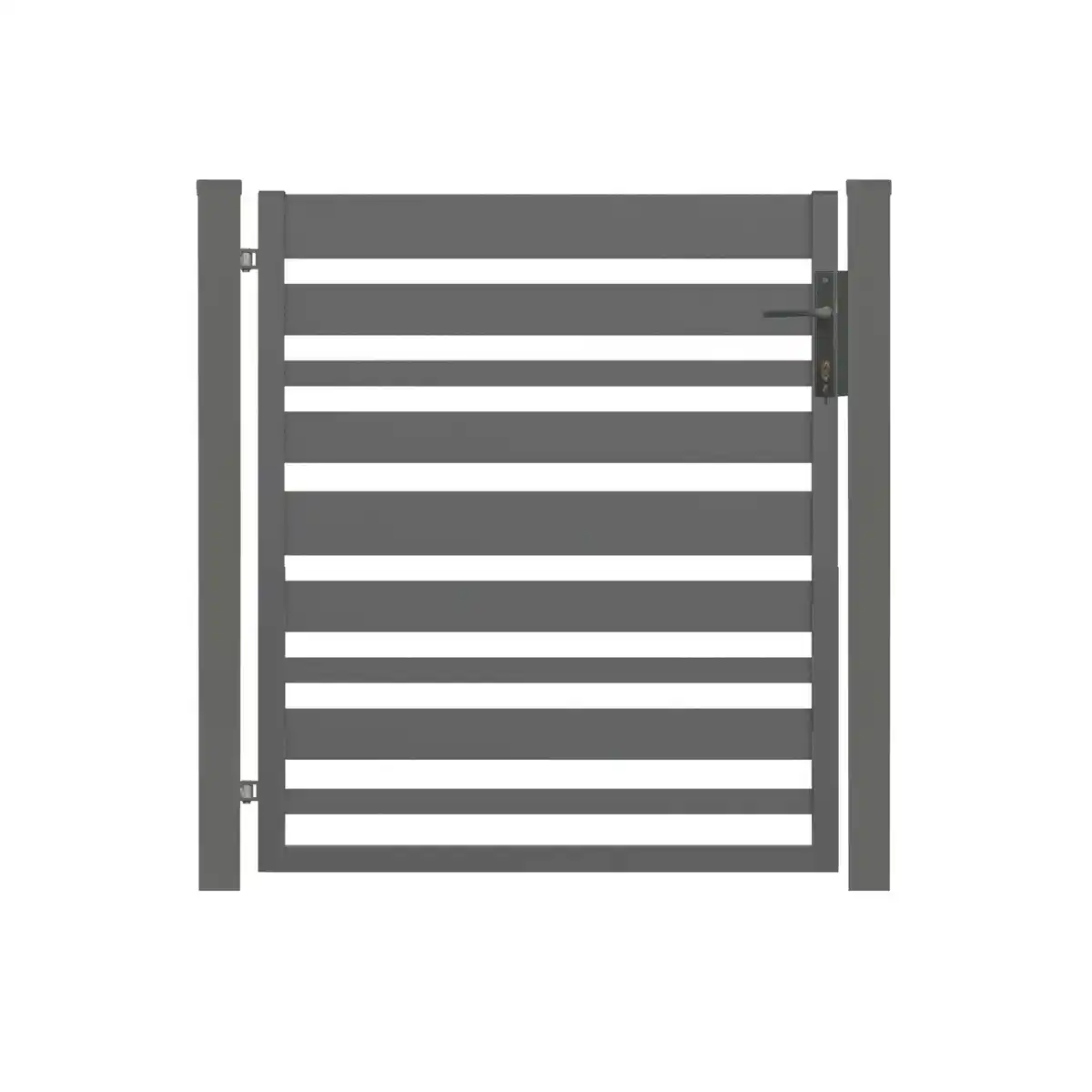 Bild 1 von POLBRAM STEEL GROUP SP. Z O.O. SP.K. Einzeltor »Sia 100«, BxH: 90 x 100 cm, inkl. Pfosten, anthrazit, verzinkt