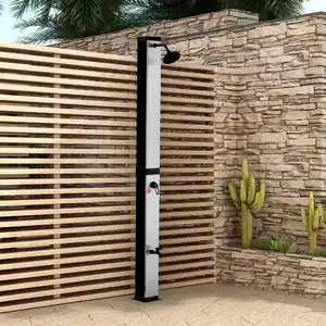 Home Deluxe Solardusche OLYMP - Gebürstetes Nickel/Schwarz