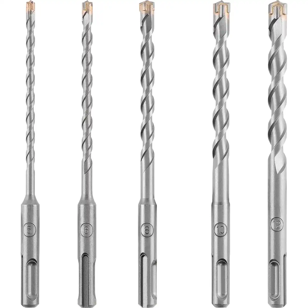 Bild 1 von KRAFTRONIC Hammerbohrer-Set »SDS Plus«, 5-tlg., 160mm, Ø 5-12 mm