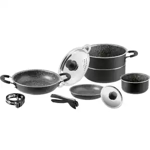 BRUNNER Topf-Set »Pirate«, 8-teilig, schwarz, Aluminium