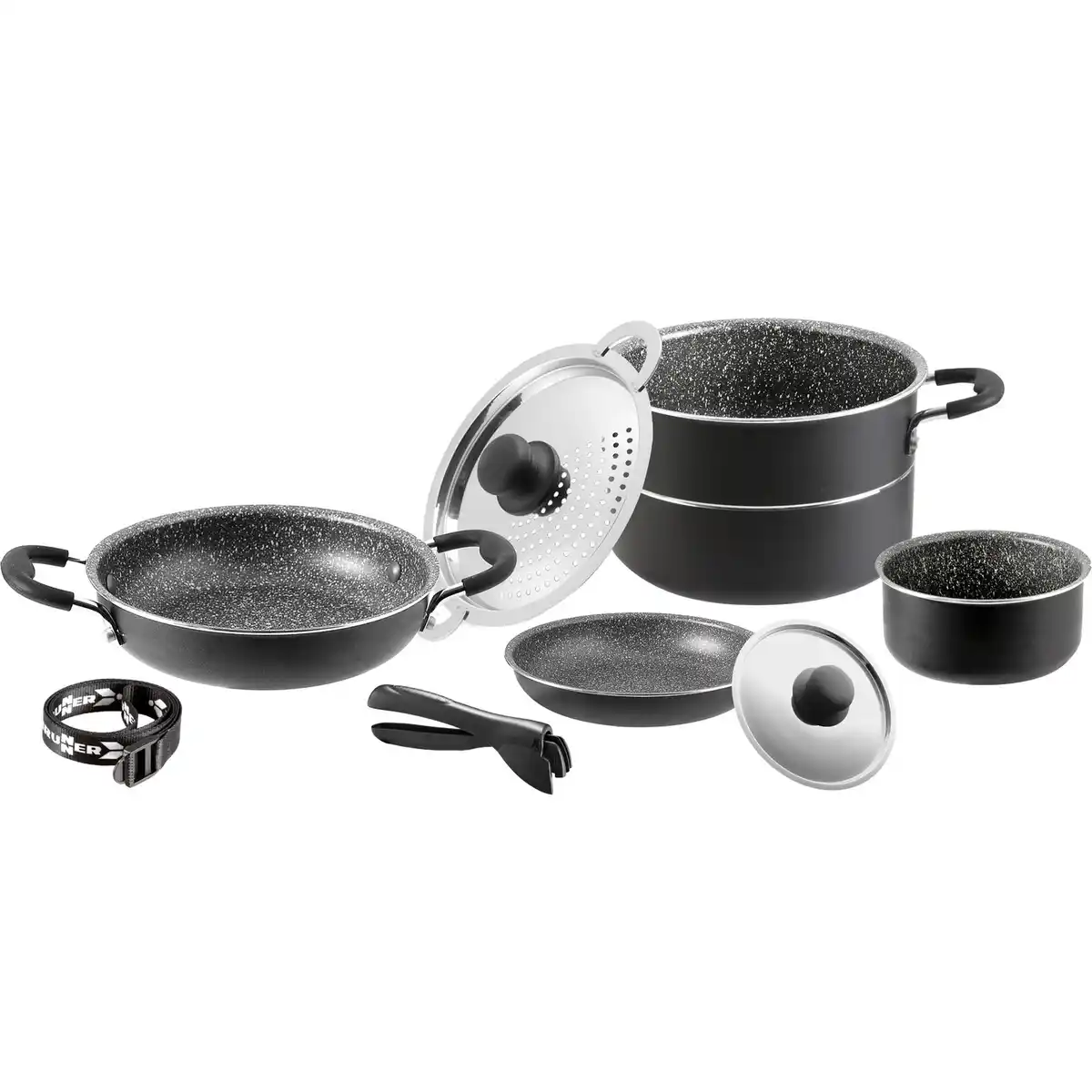 Bild 1 von BRUNNER Topf-Set »Pirate«, 8-teilig, schwarz, Aluminium