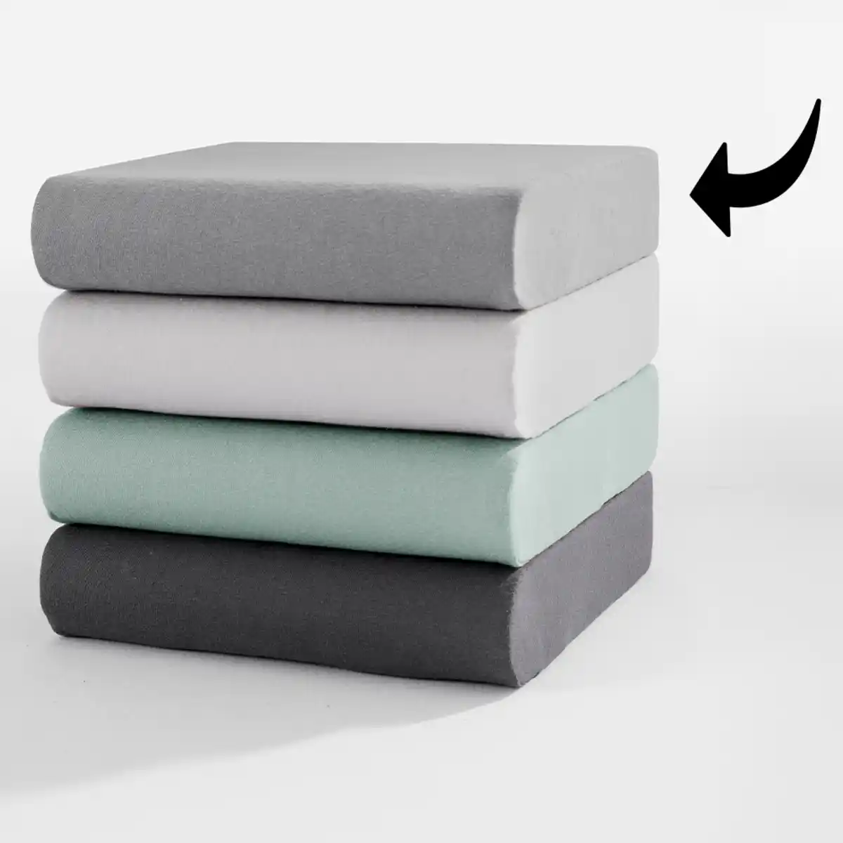 Bild 1 von Mako-Feinjersey Topper-Spannbetttuch - ca. 180 - 200 x 200 cm