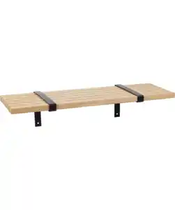 Wandregal, schwarz/braun