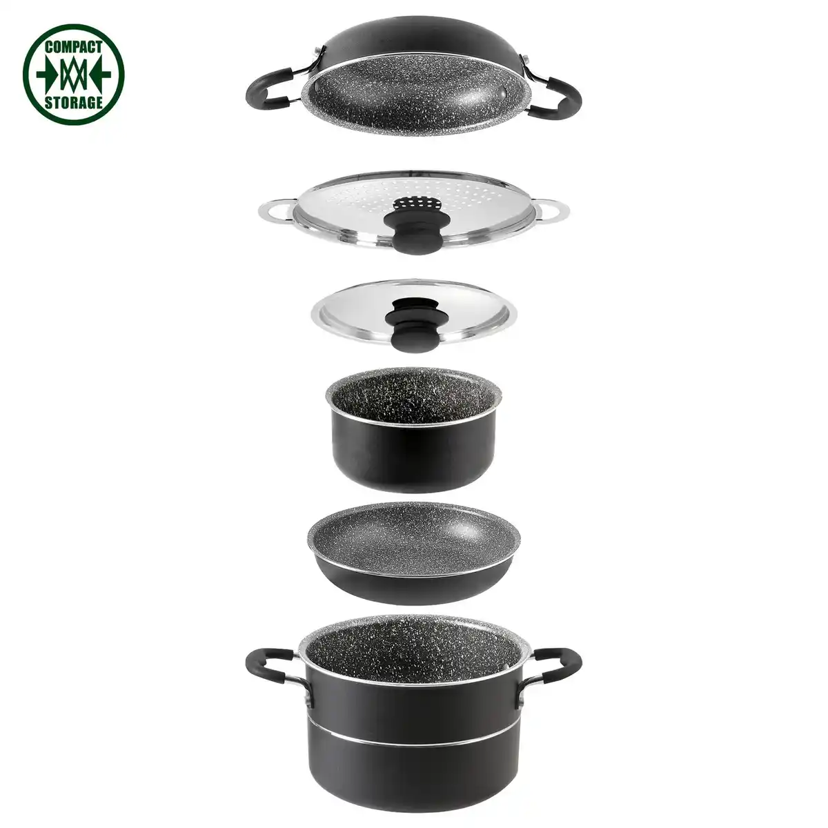 Bild 2 von BRUNNER Topf-Set »Pirate«, 8-teilig, schwarz, Aluminium