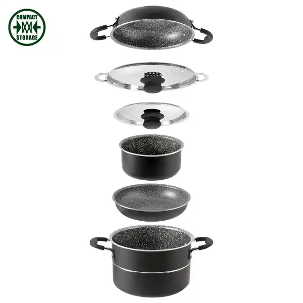 Bild 2 von BRUNNER Topf-Set »Pirate«, 8-teilig, schwarz, Aluminium