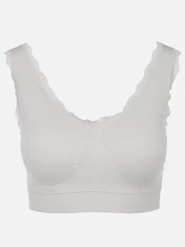 Bild 1 von Damen Bustier mit Spitzenbesatz Weiß
