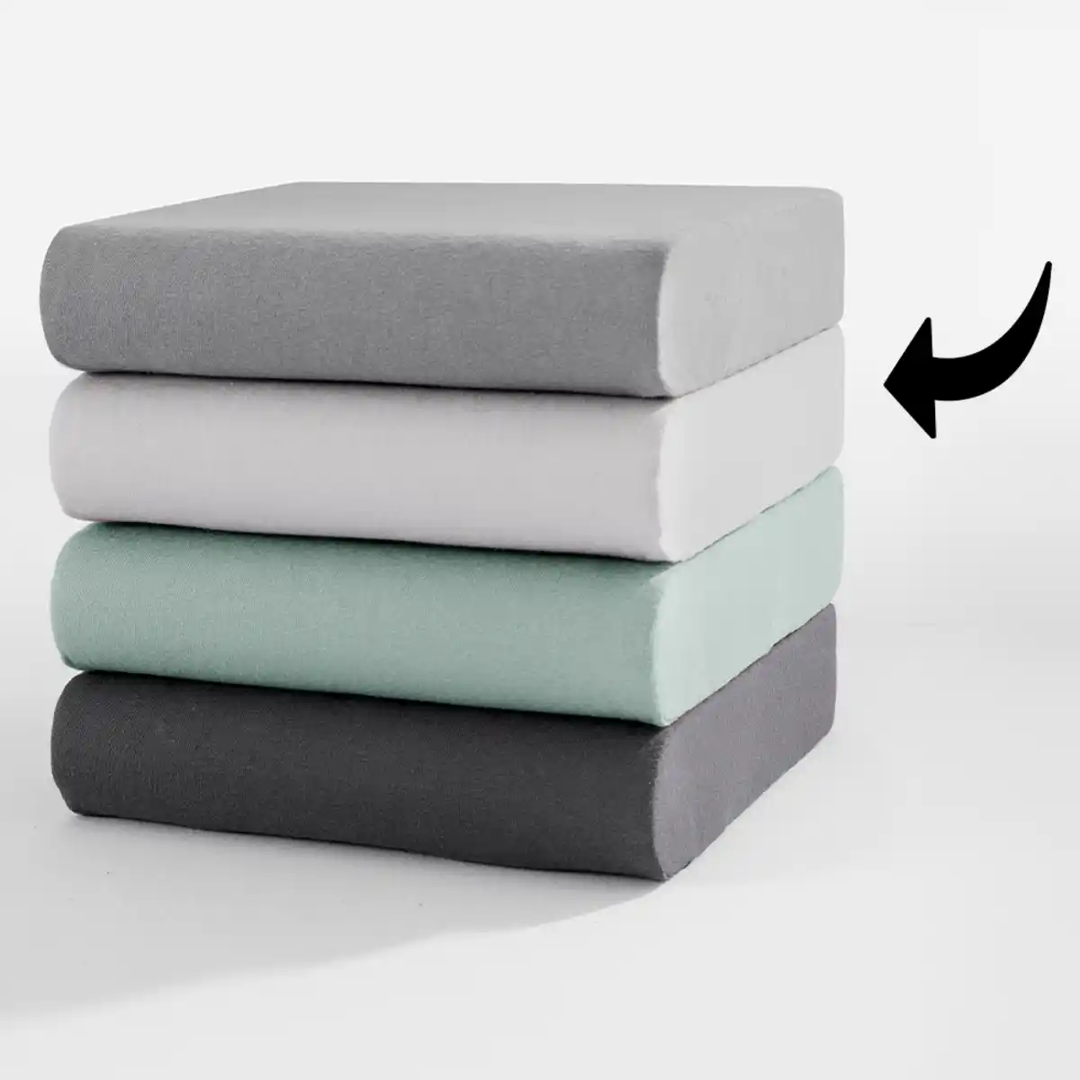 Bild 2 von Mako-Feinjersey Topper-Spannbetttuch - ca. 90 - 100 x 200 cm