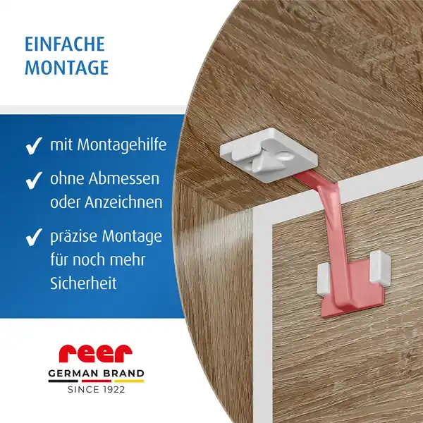 Bild 4 von reer Schrank- und Schubladensicherung mit Montagehilfe 3teilig