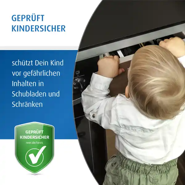 Bild 2 von reer Schrank- und Schubladensicherung mit Montagehilfe 3teilig