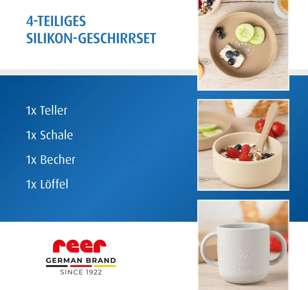 Bild 4 von reer Silikon-Geschirrset, 4-teilig, beige